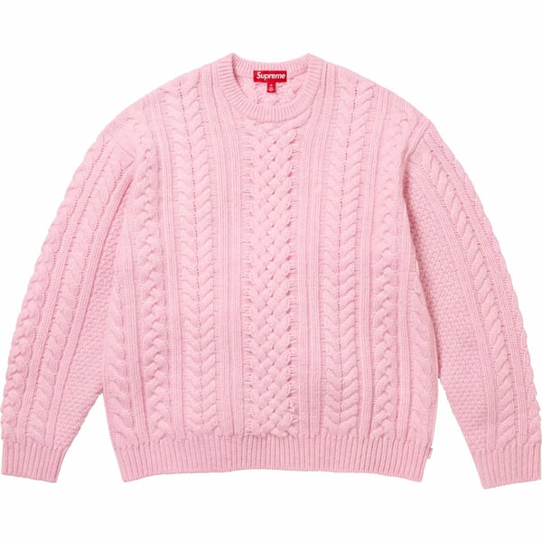 Supreme Appliqué Cable Knit Sweater - Pink (front)
