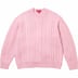 Supreme Appliqué Cable Knit Sweater - Pink (front)