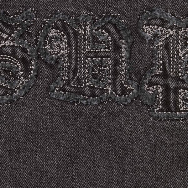 Supreme Appliqué Denim Shirt - Black (front)