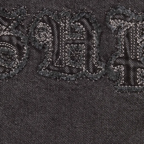 Supreme Appliqué Denim Shirt - Black (front)