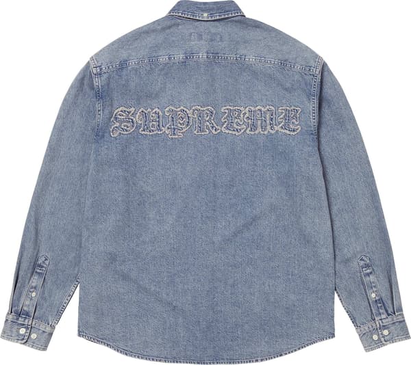 Supreme Appliqué Denim Shirt - Indigo (front)
