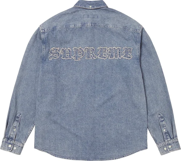 Supreme Appliqué Denim Shirt - Indigo (front)