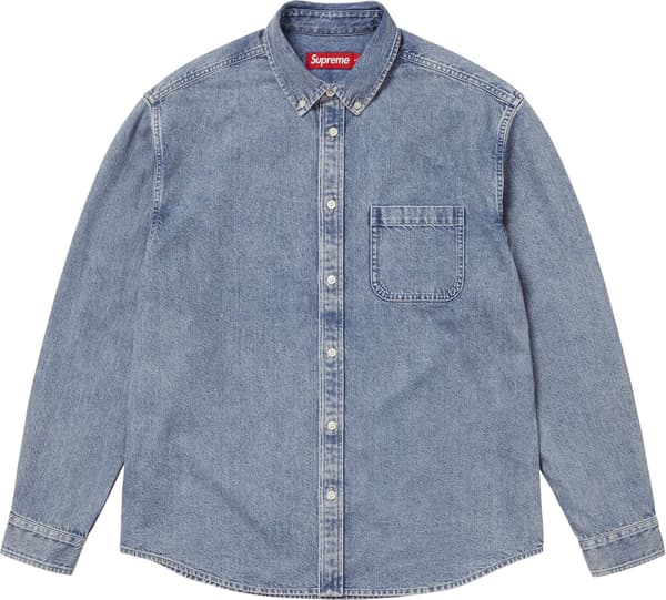 Supreme Appliqué Denim Shirt - Indigo (front)