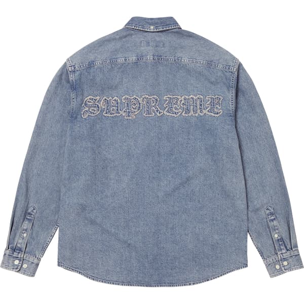 Supreme Appliqué Denim Shirt - Indigo (front)