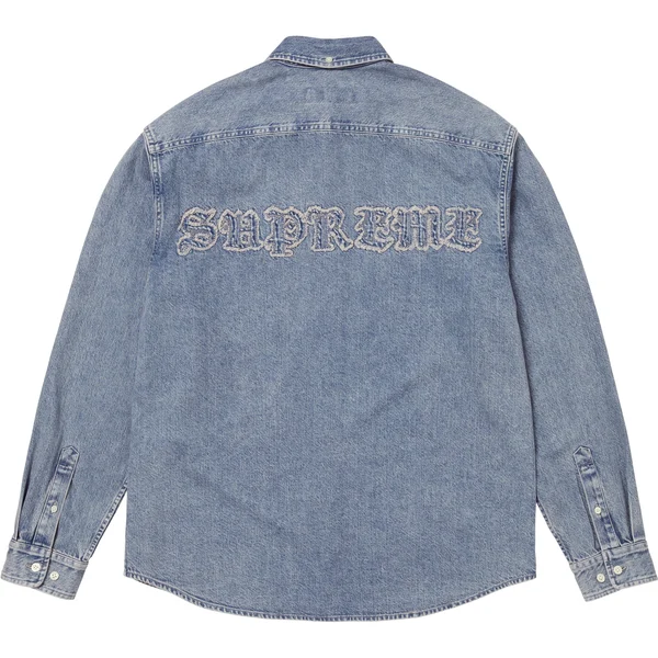Supreme Appliqué Denim Shirt - Indigo (front)