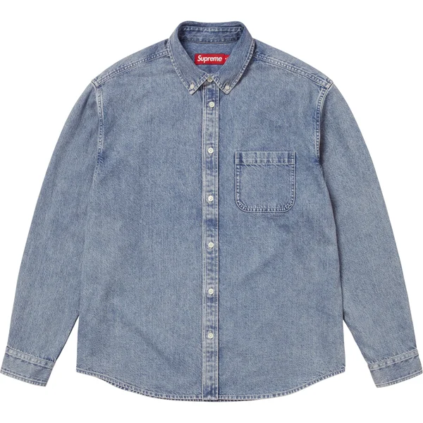Supreme Appliqué Denim Shirt - Indigo (front)