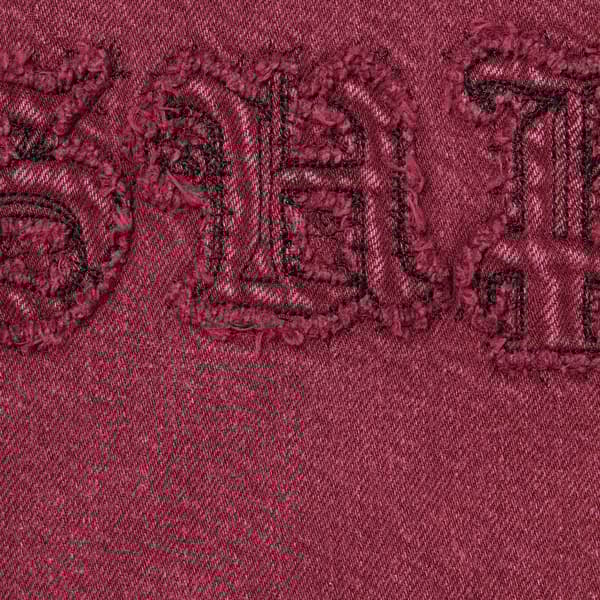 Supreme Appliqué Denim Shirt - Washed Red (front)