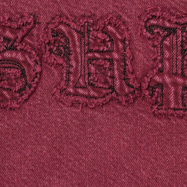 Supreme Appliqué Denim Shirt - Washed Red (front)