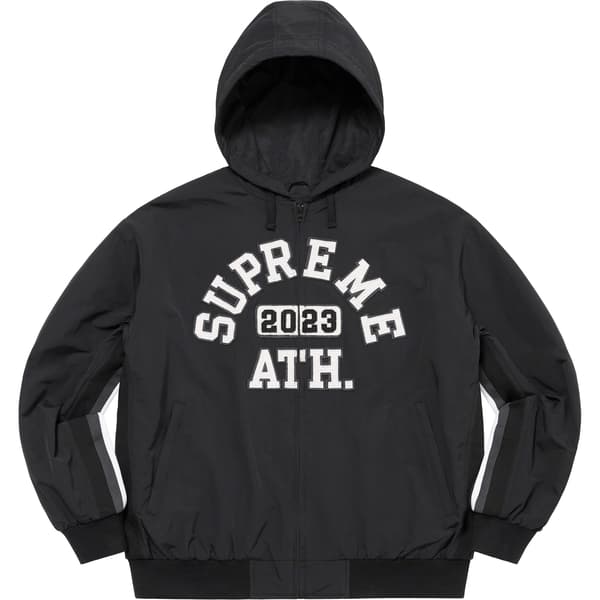 Supreme Appliqué Hooded Track Jacket - Black (front)