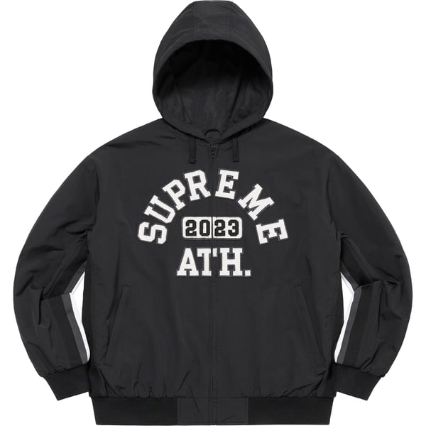 Supreme Appliqué Hooded Track Jacket - Black (front)