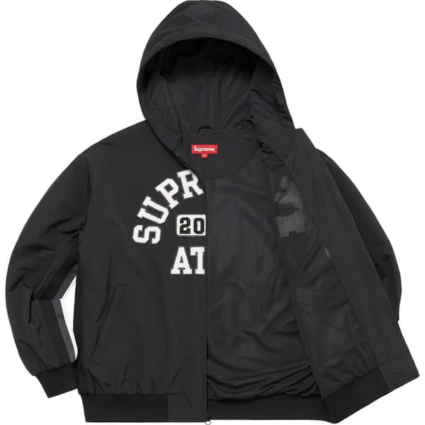 Supreme Appliqué Hooded Track Jacket - Black (front)