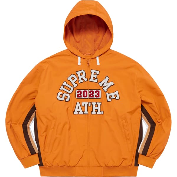 Supreme Appliqué Hooded Track Jacket - Orange (front)