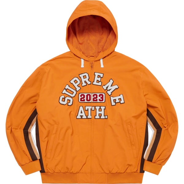 Supreme Appliqué Hooded Track Jacket - Orange (front)
