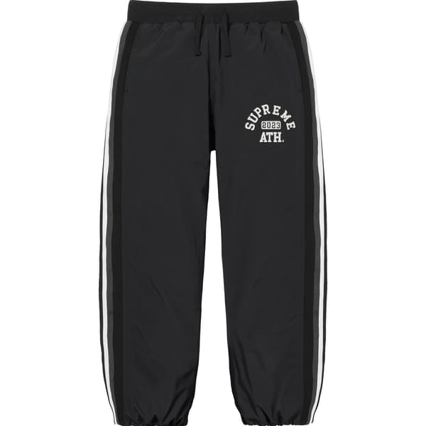 Supreme Appliqué Track Pant - Black (front)