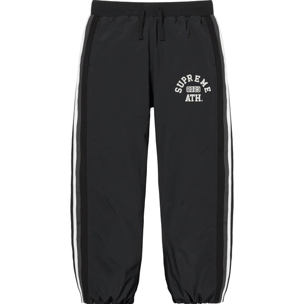 Supreme Appliqué Track Pant - Black (front)