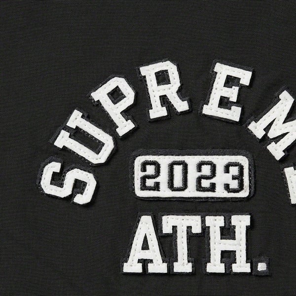 Supreme Appliqué Track Pant - Black (front)