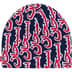 Supreme Arabic Jacquard Beanie - Navy (front)
