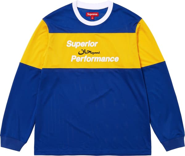 Supreme Arabic Mesh L/S Top - Royal (front)