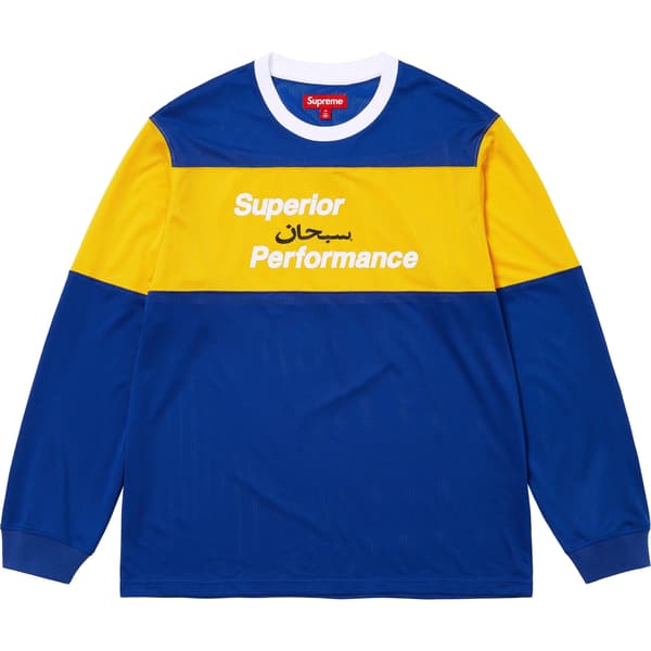 Supreme Arabic Mesh L/S Top - Royal (front)