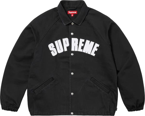 Supreme Arc Denim Coaches Jacket - Black (front)