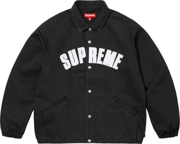 Supreme Arc Denim Coaches Jacket - Black (front)