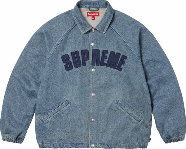 Supreme Arc Denim Coaches Jacket - Blue (front)
