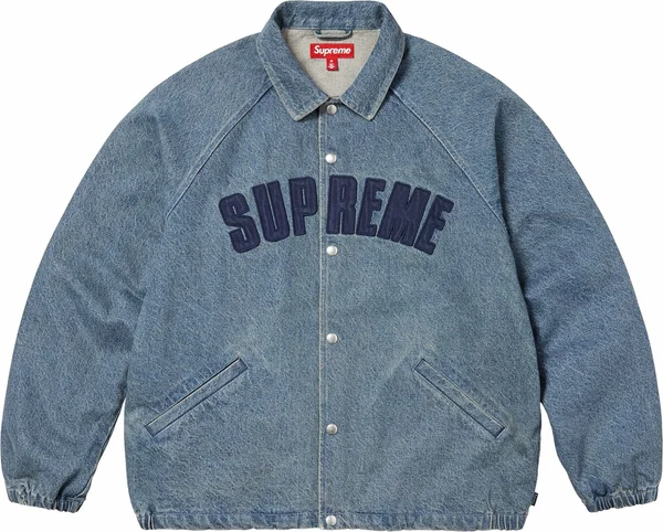Supreme Arc Denim Coaches Jacket - Blue (front)