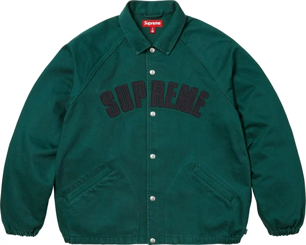 Supreme Arc Denim Coaches Jacket - Green (front)