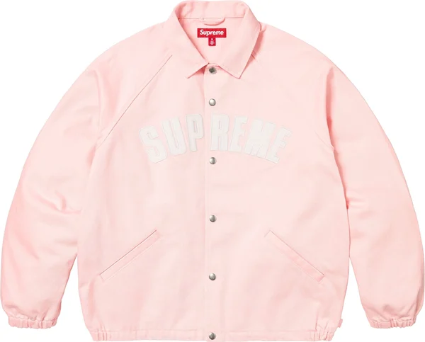Supreme Arc Denim Coaches Jacket - Light Pink (front)
