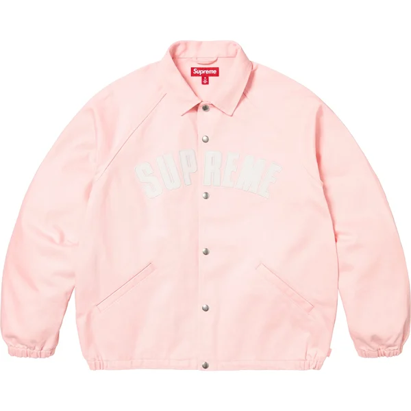 Supreme Arc Denim Coaches Jacket - Light Pink (front)