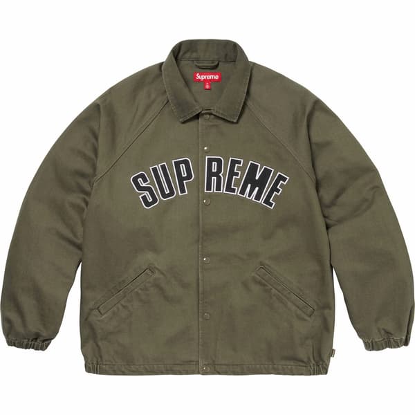 Supreme Arc Denim Coaches Jacket - Olive (front)