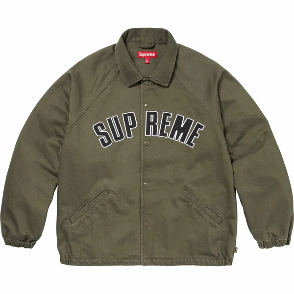Supreme Arc Denim Coaches Jacket - Olive (front)