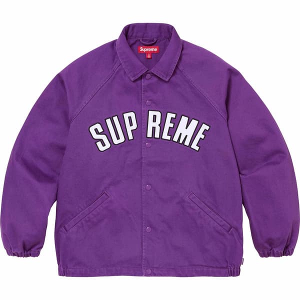 Supreme Arc Denim Coaches Jacket - Purple (front)