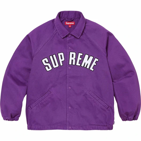 Supreme Arc Denim Coaches Jacket - Purple (front)