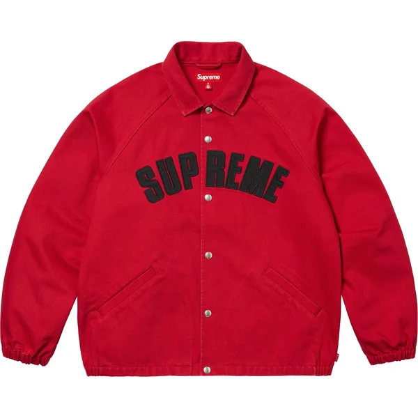 Supreme Arc Denim Coaches Jacket - Red (front)