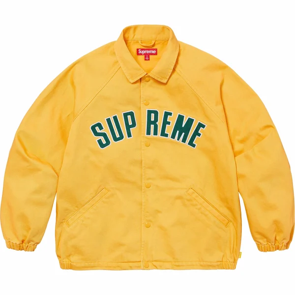 Supreme Arc Denim Coaches Jacket - Yellow (front)