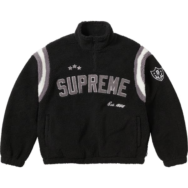 Supreme Arc Half Zip Fleece Pullover - Black (front)