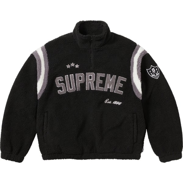 Supreme Arc Half Zip Fleece Pullover - Black (front)