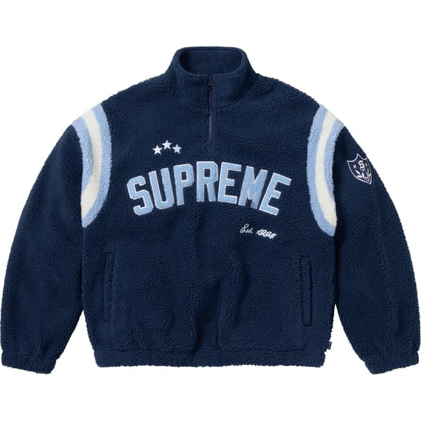 Supreme Arc Half Zip Fleece Pullover - Navy (front)