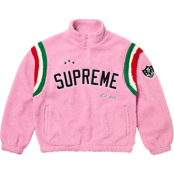 Supreme Arc Half Zip Fleece Pullover - Pink (front)