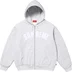Supreme Arc Thermal Lined Zip Up Hooded Sweatshirt - Ash Grey (front)