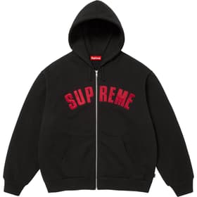 Supreme Arc Thermal Lined Zip Up Hooded Sweatshirt Black
