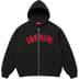 Supreme Arc Thermal Lined Zip Up Hooded Sweatshirt - Black (front)