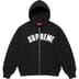 Supreme Arc Thermal Lined Zip Up Hooded Sweatshirt - Black (front)