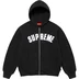 Supreme Arc Thermal Lined Zip Up Hooded Sweatshirt - Black (front)