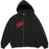 Supreme Arc Thermal Lined Zip Up Hooded Sweatshirt - Black (front)