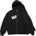 Supreme Arc Thermal Lined Zip Up Hooded Sweatshirt - Black (front)