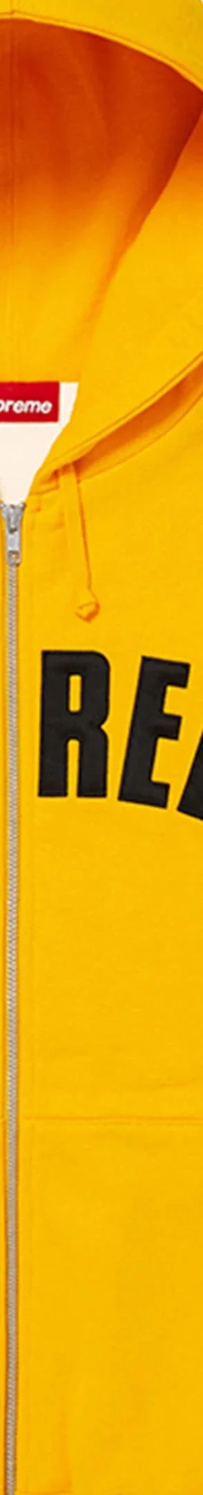 Supreme Arc Thermal Lined Zip Up Hooded Sweatshirt - Bright Gold (front)