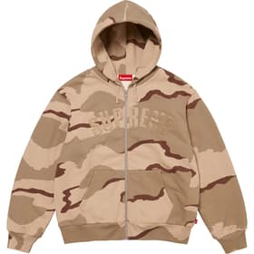 Supreme Arc Thermal Lined Zip Up Hooded Sweatshirt Desert Camo