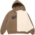 Supreme Arc Thermal Lined Zip Up Hooded Sweatshirt - Dusty Brown (front)